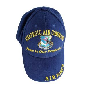 United States Air Force Strategic Air Command Baseball Hat Ball Cap USAF Blue